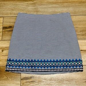 Vineyard Vines Geo Prep Embroidered Margo Skirt SZ 2 Blue Striped Mini NWT